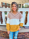 RIBBED COLORBLOCK TOP