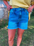 MEDIUM WASH SHORTS