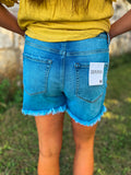 MEDIUM WASH SHORTS