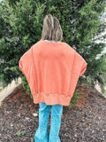 RUSTIC CLAY SLOUCHY PULLOVER