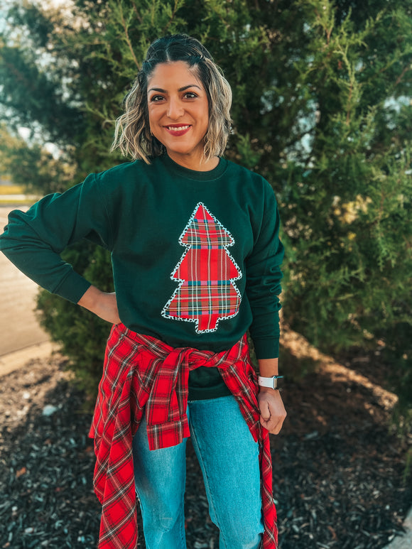 BUFFALO PLAID TREE SWEATSHIRT {{PREORDER}}