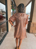 CHAMPAGNE SEQUIN DRESS