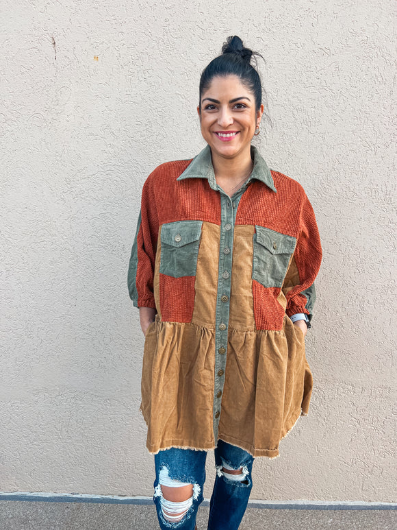 Corduroy Button Down Jacket