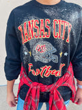 KANSAS CITY FOOTBALL BLEACHED SWEATSHIRT {{PREORDER}} (Copy)