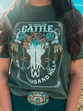 HE OWNS CATTLE ON A THOUSAND HILLS TEE {{ PREORDER }}