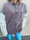 COCOA JACKET WITH SWEATER SLEEVES