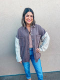 COCOA JACKET WITH SWEATER SLEEVES