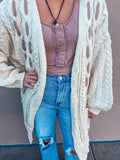 CHUNKY CABLE KNIT CARDIGAN