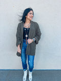 OLIVE CHUNKY CARDIGAN