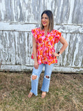 BRIGHT SPRING FLORAL TOP