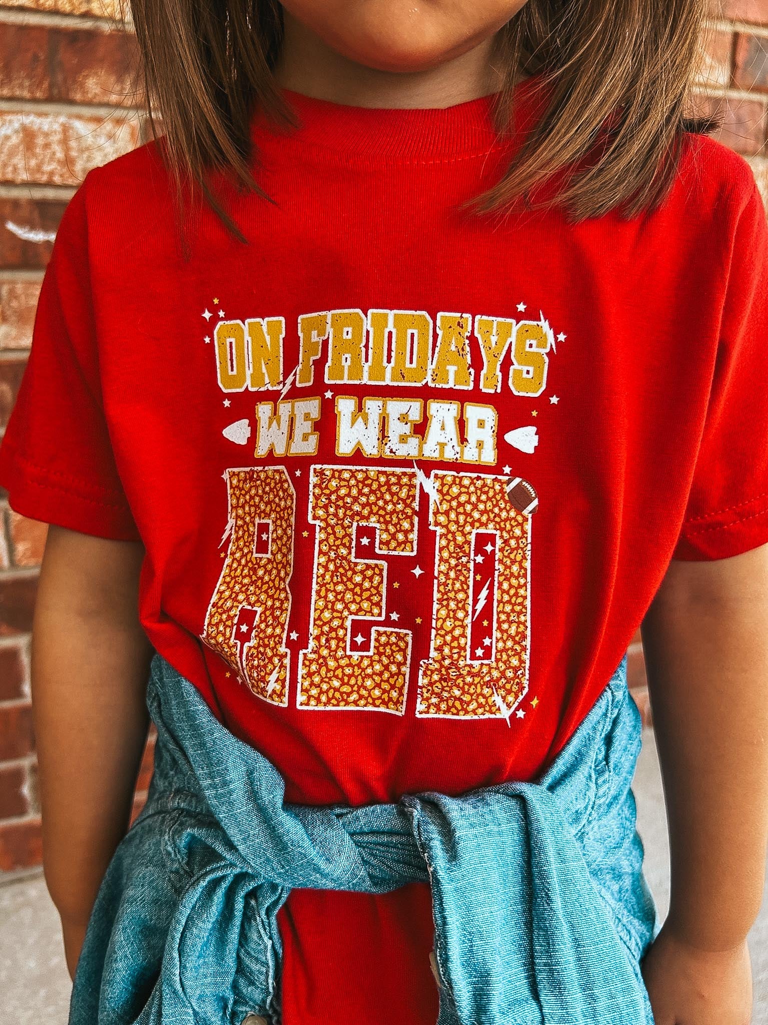 KIDS CHIEFS TEE {{PREORDER}} – Heart of Dixie Boutique