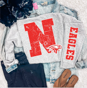 NIXA EAGLES VARSITY SLEEVE SWEATSHIRT {{PREORDER}}