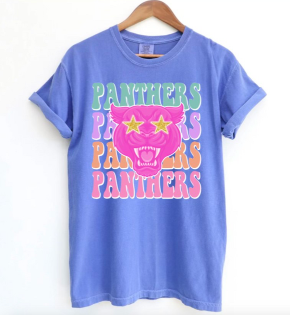 COLORFUL STACKED PANTHERS TEE {{PREORDER}}