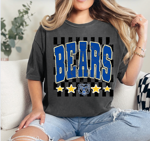 AVA BEARS STARS AND CHECK TEE {{PREORDER}}