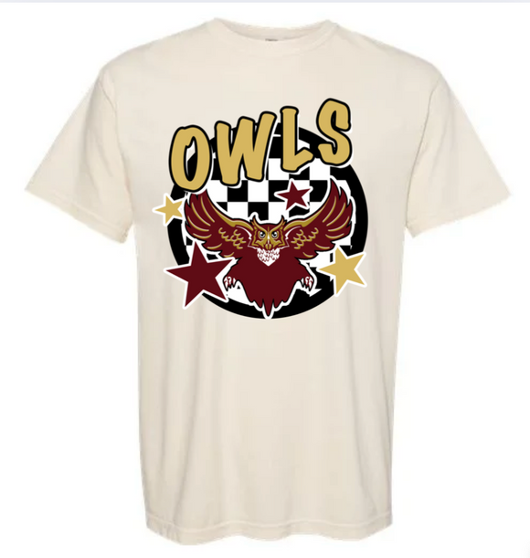 SPOKANE CIRCLE CHECK IVORY TEE {{PREORDER}}