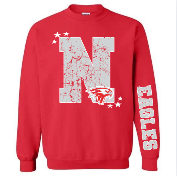 NIXA EAGLES VARSITY SLEEVE SWEATSHIRT {{PREORDER}}