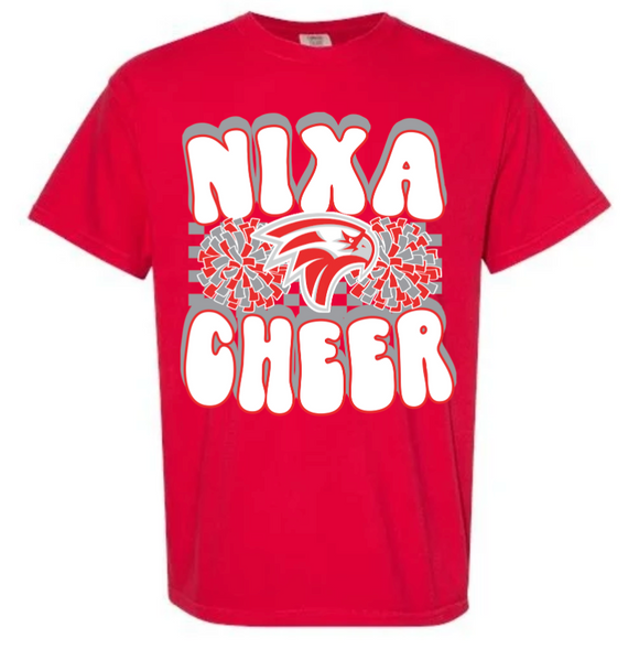 NIXA CHEER BUBBLE FONT TEE {{PREORDER}}