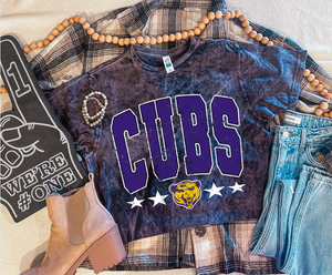 CUBS ACID WASH TEE {{PREORDER}}