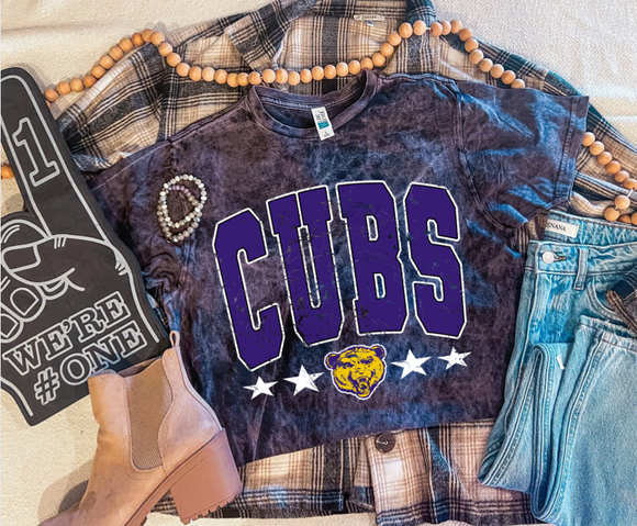 CUBS ACID WASH TEE {{PREORDER}}