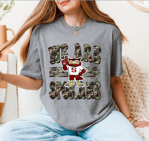WE ARE OWLS CAMO BUBBLE TEE-SPORT GREY